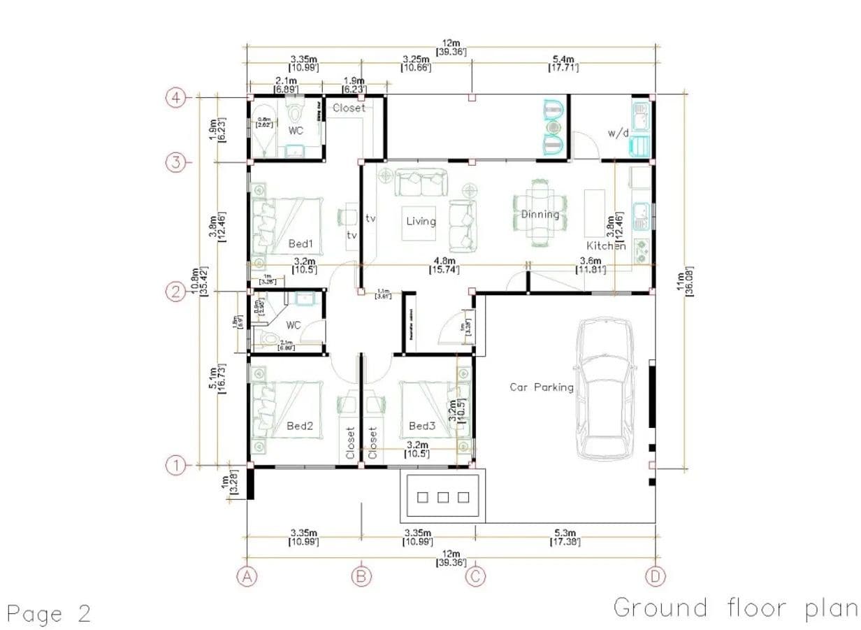 Architectural floor plan used to find door objects